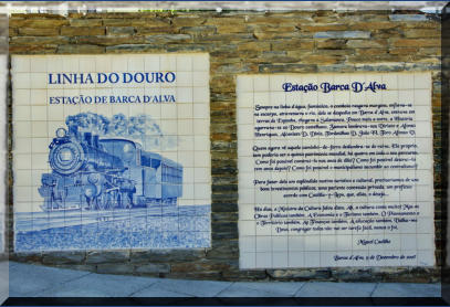 Gedenk- und Anklagetafel der Douro Zuglinie